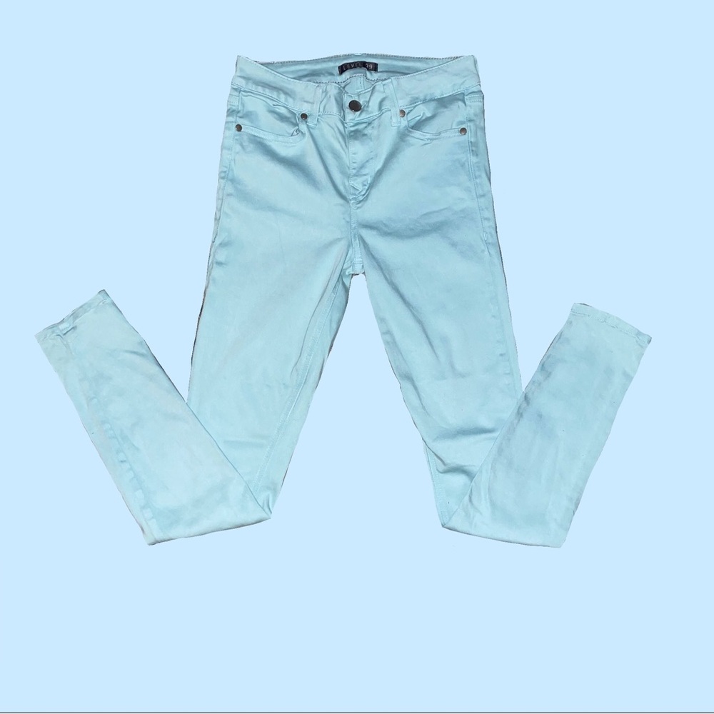 Stitch Fix Level 99 Mint Straight Skinny Jeans